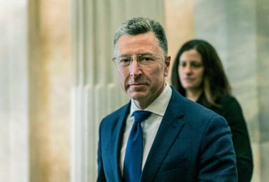 PHOTO: After an all-day deposition behind closed doors with the House Intelligence Committee, former United States envoy to the Ukraine Kurt Volker departs the Capitol, Oct. 3, 2019.