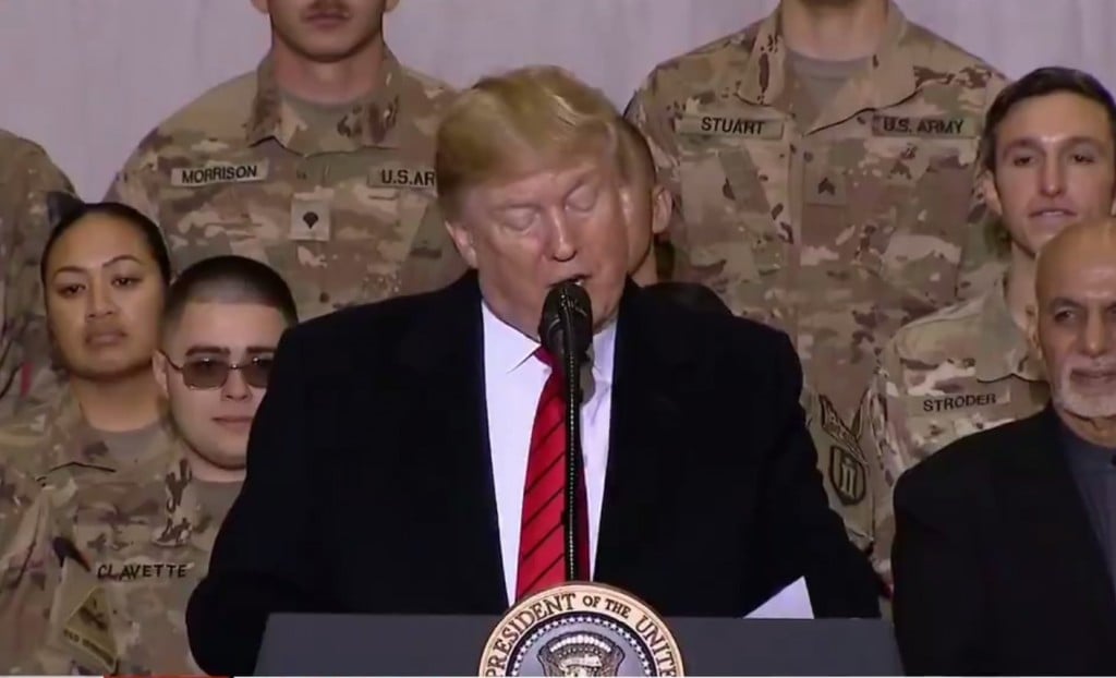 Trump visit troops Afghan