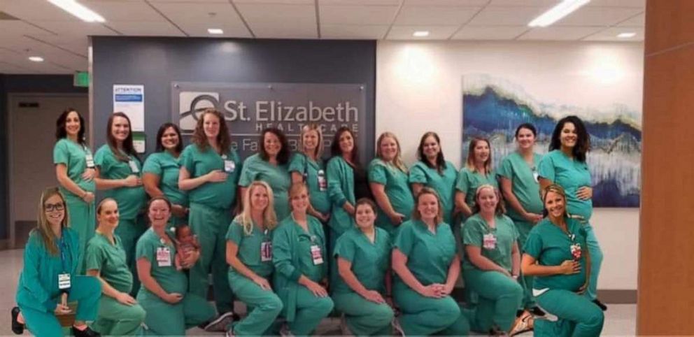 PHOTO: There must be something in water at St. Elizabeth's Healthcare in Kentucky, as 22 labor and delivery hospital staffers were all pregnant at the same time this year.