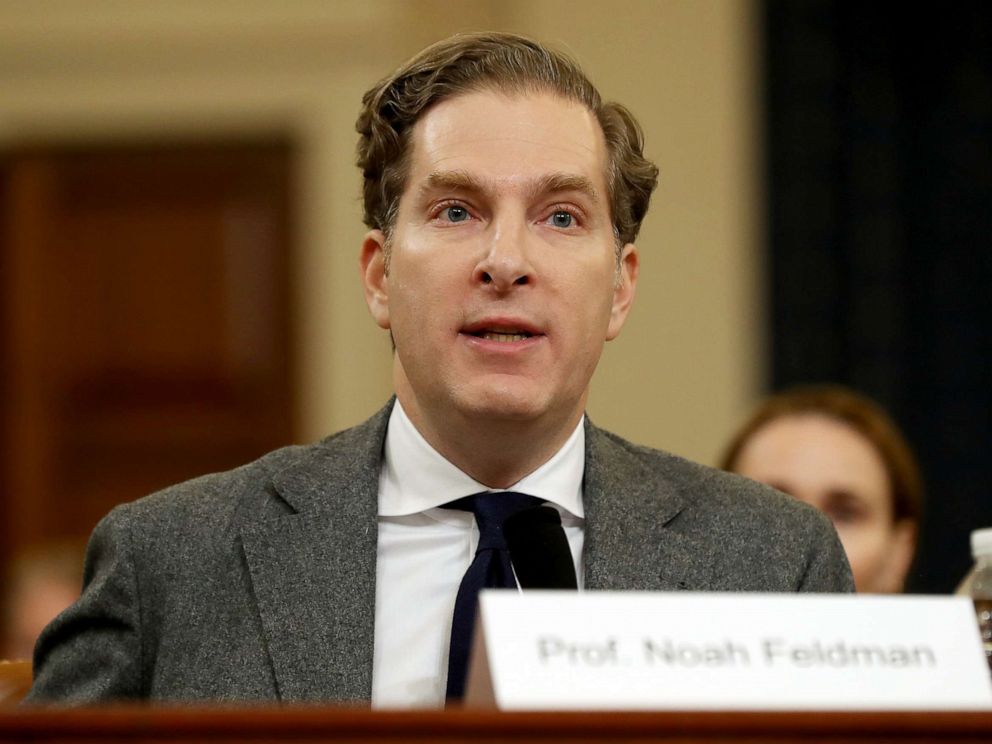 PHOTO: Constitutional scholar Noah Feldman of Harvard University testifies before the House Judiciary Committee in the Longworth House Office Building on Capitol Hill, Dec. 4, 2019, in Washington.