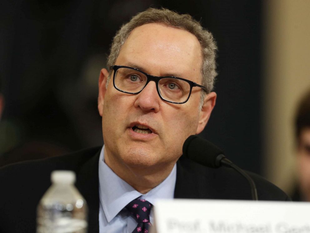 PHOTO: Constitutional scholar Michael Gerhardt of the University of North Carolina testifies before the House Judiciary Committee on Capitol Hill, Dec. 4, 2019, in Washington.