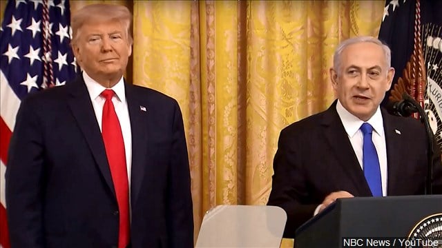 President Trump and Israeli Prime Minister Benjamin Netanyahu announce Mideast Peace Plan at The White House