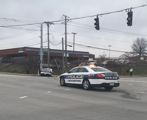 Lexington police officer involved in crash on Man O' War and Richmond Road