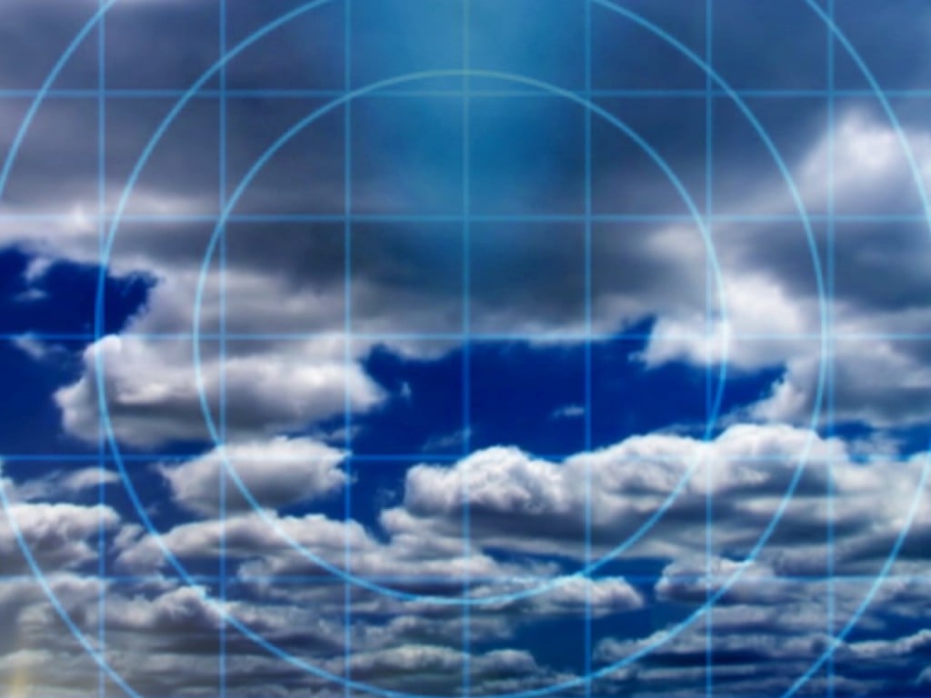 Radar and clouds background