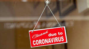 Coronavirus Closed sign on business
