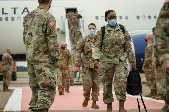 Soldiers return to Fort Campbell after more than a month deployment helping fight the coronavirus in New York City