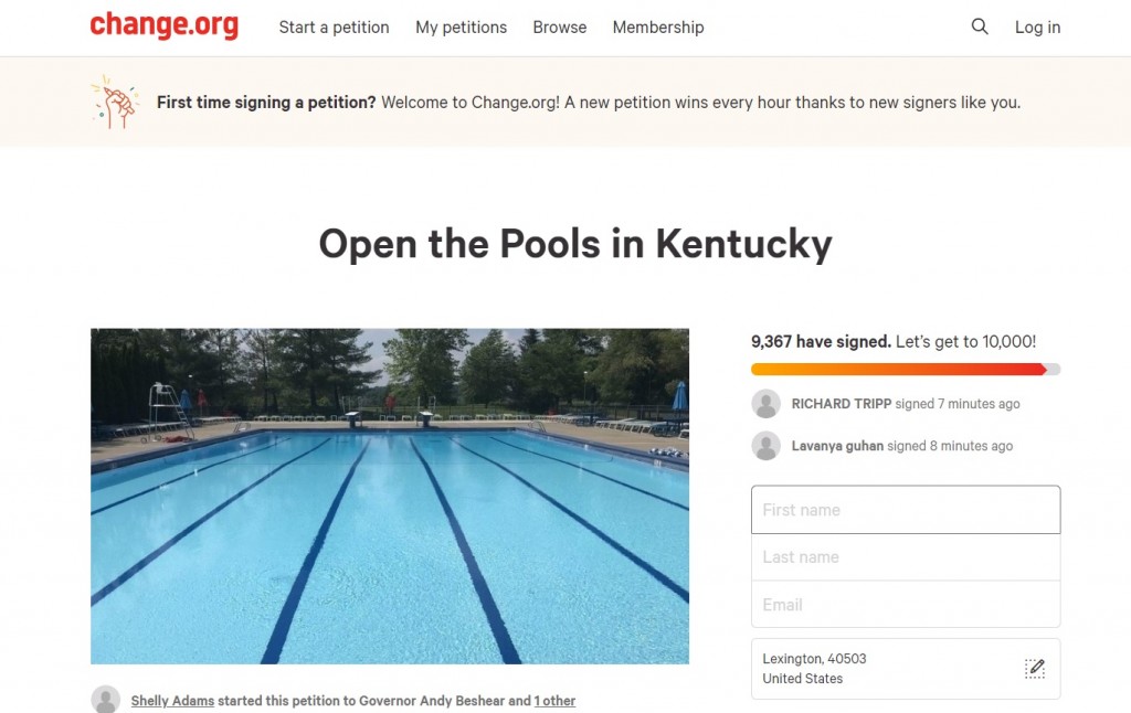 https://www.change.org/p/andy-beshear-open-the-pools-in-kentucky