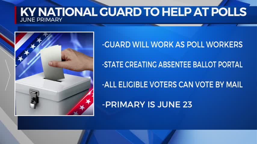 Kentucky National Guard will serve as poll workers