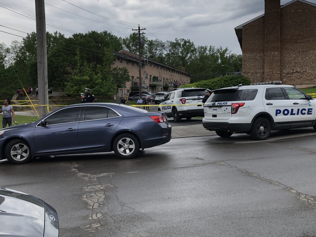 8-year old child shot in Cincinnati 5-17-20 (scene from WCPO-TV)