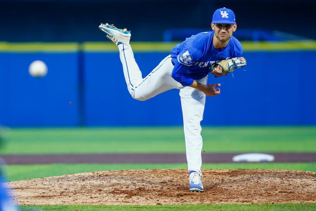 UK relief pitcher Carson Coleman