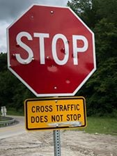 Road signs shot in the area of Peaks Mill and Rocky Branch Road area of Franklin County Sheriff's Office.  Photo courtesy of Franklin County Sheriff's Office