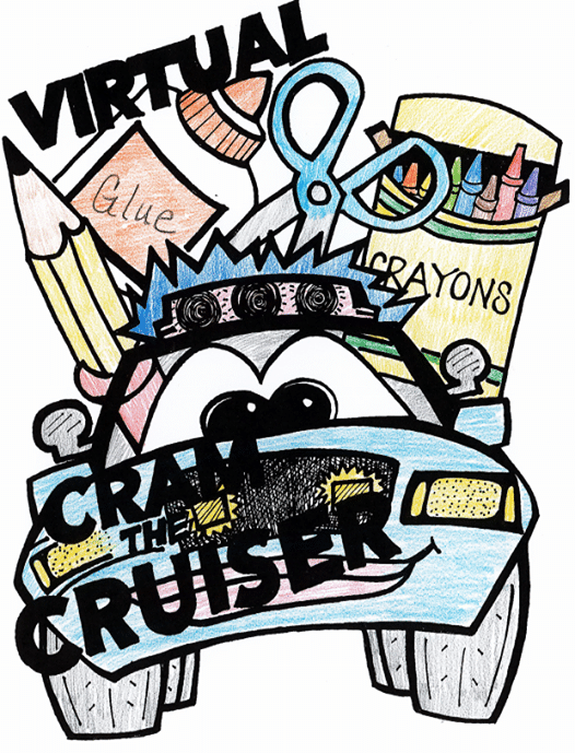 Nicholasville Police along with the Jessamine County Family Resource Youth Service Centers conduct a Virtual Cram the Cruiser with school supplies for needy students