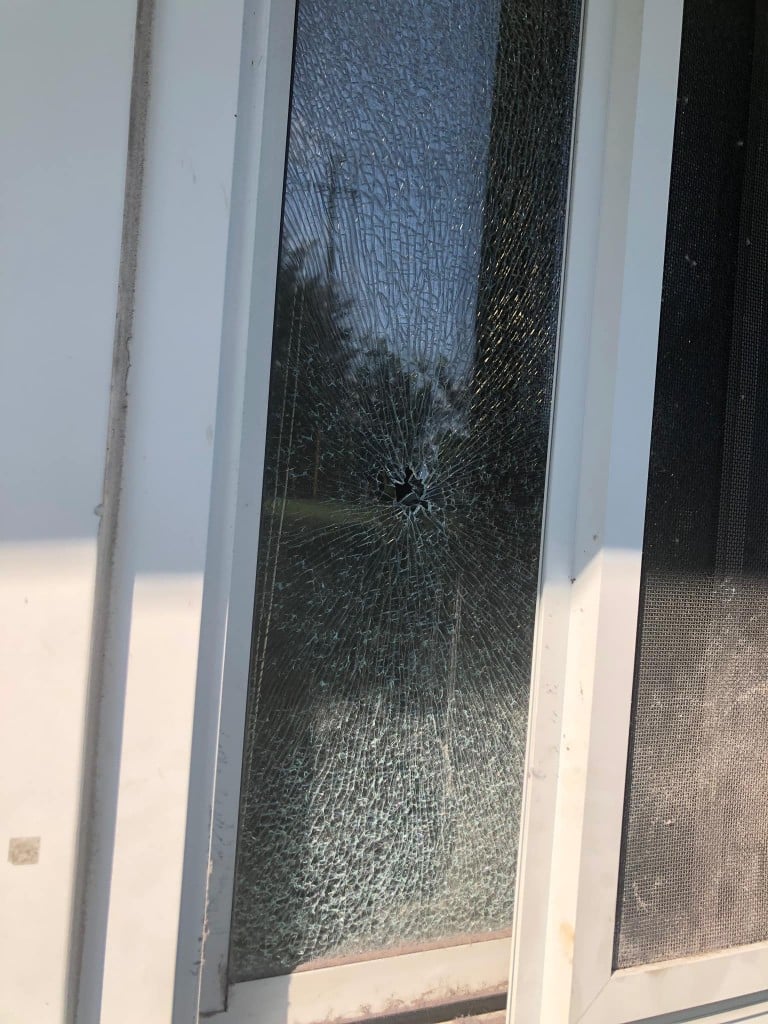 A bullet was fired into a home in the 100 block of Scroggins Park Drive in Georgetown on the evening of 9-8-20.  No one was hit or hurt.