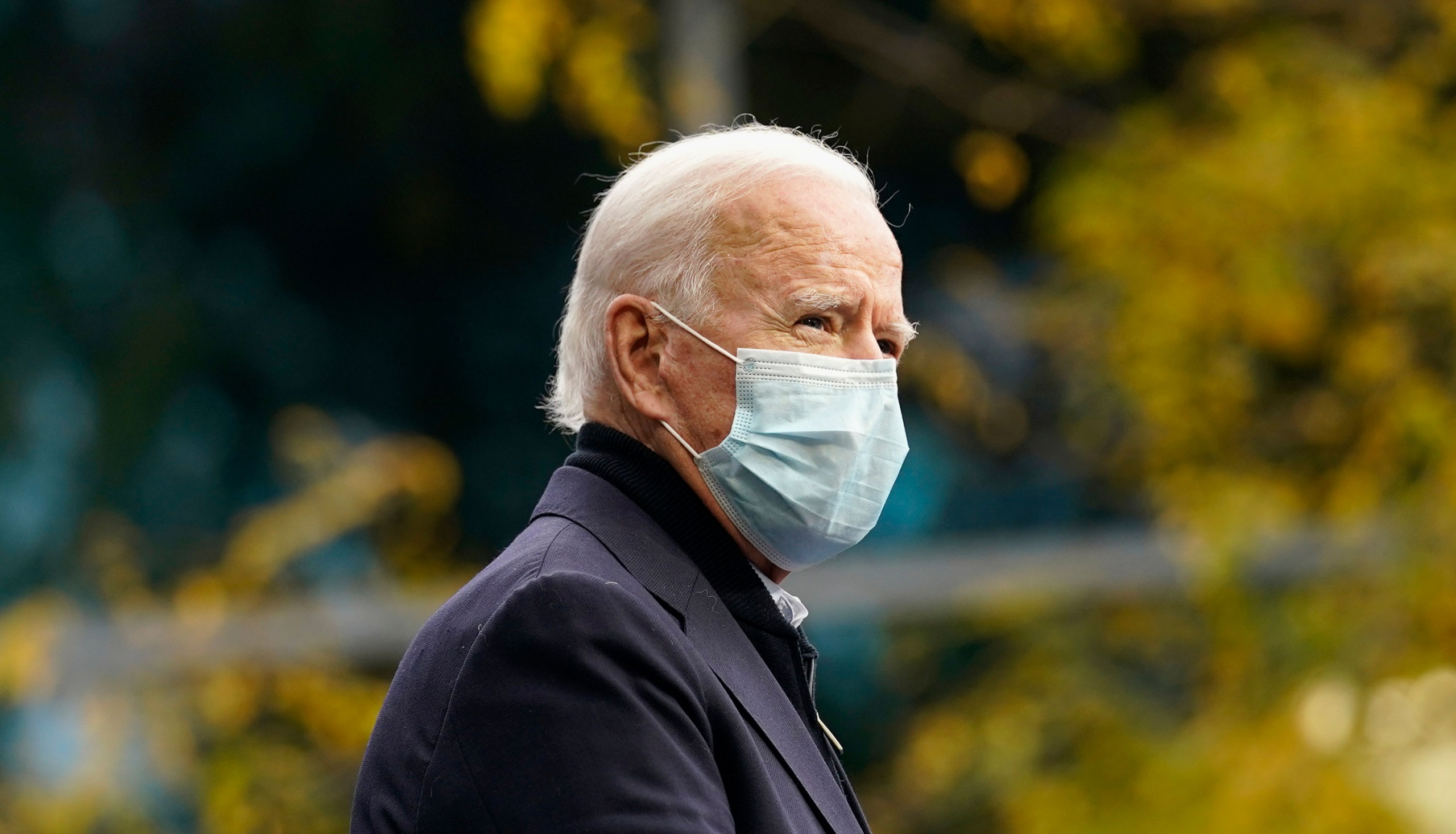 Joe Biden speaks from Grand Rapids, Michigan, on October 2.