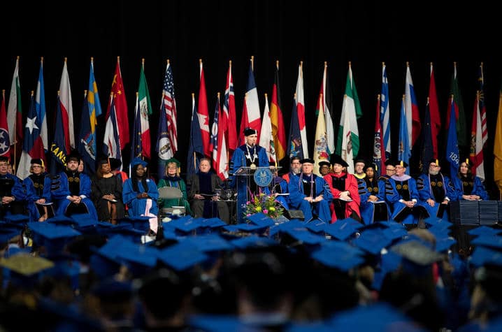 Unlike the December 2019 Commencement Ceremony pictured here