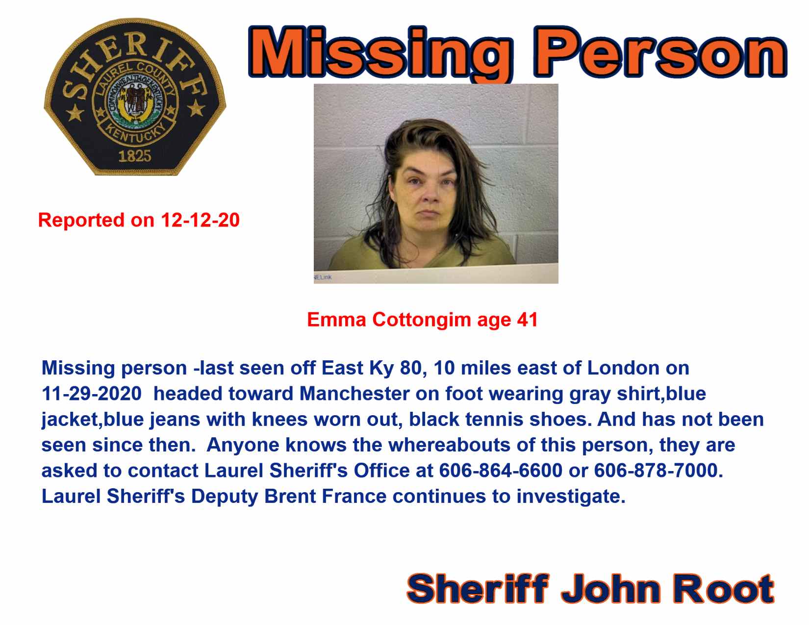 Laurel County Sheriff's office looking for missing woman - WTVQ