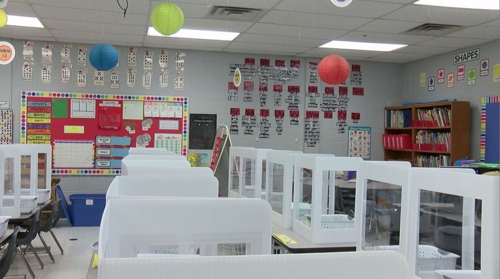 Rosa Parks Elementary School in Lexington awaiting students return to the classroom in February 2021 for the first time since the pandemic hit last March forcing students home to learn online