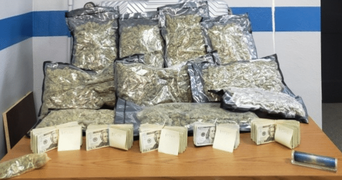Tyler Green of Arkansas was pulled over for speeding on the Western Kentucky Parkway in Ohio County on 3-10-21.  KSP says he had a large amount of packaged marijuana and nearly $30
