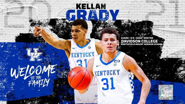 Uk Men S Basketball Adds Davidson Graduate Transfer Kellan Grady Abc 36 News