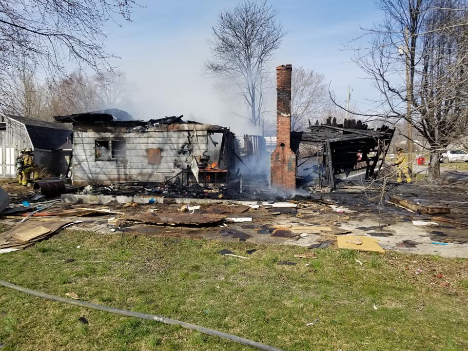 Vacant home destroyed by fire on Sampson Street in Corbin on 3-10-21