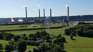 long range shot of LG&E power plant in Louisville