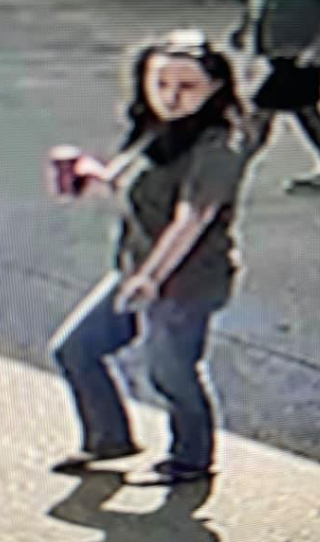Image of woman Floyd County Sheriff's Dept. wants to identify following car theft 8-24-21