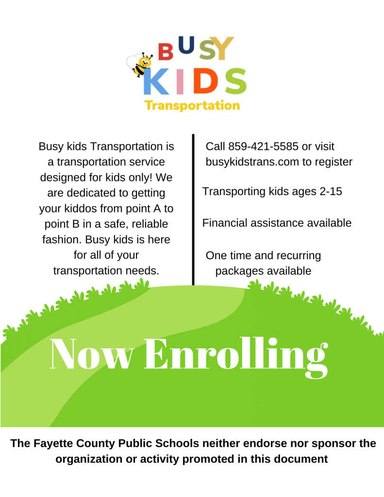 Busy Kids Transportation in Lexington