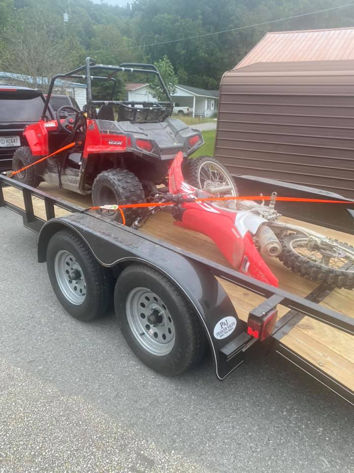 Side-by-side and dirt bike stolen in Johnson County recovered in Martin County.  Two juveniles and an adult arrested and charged...stolen vehicles returned to rightful owners.
