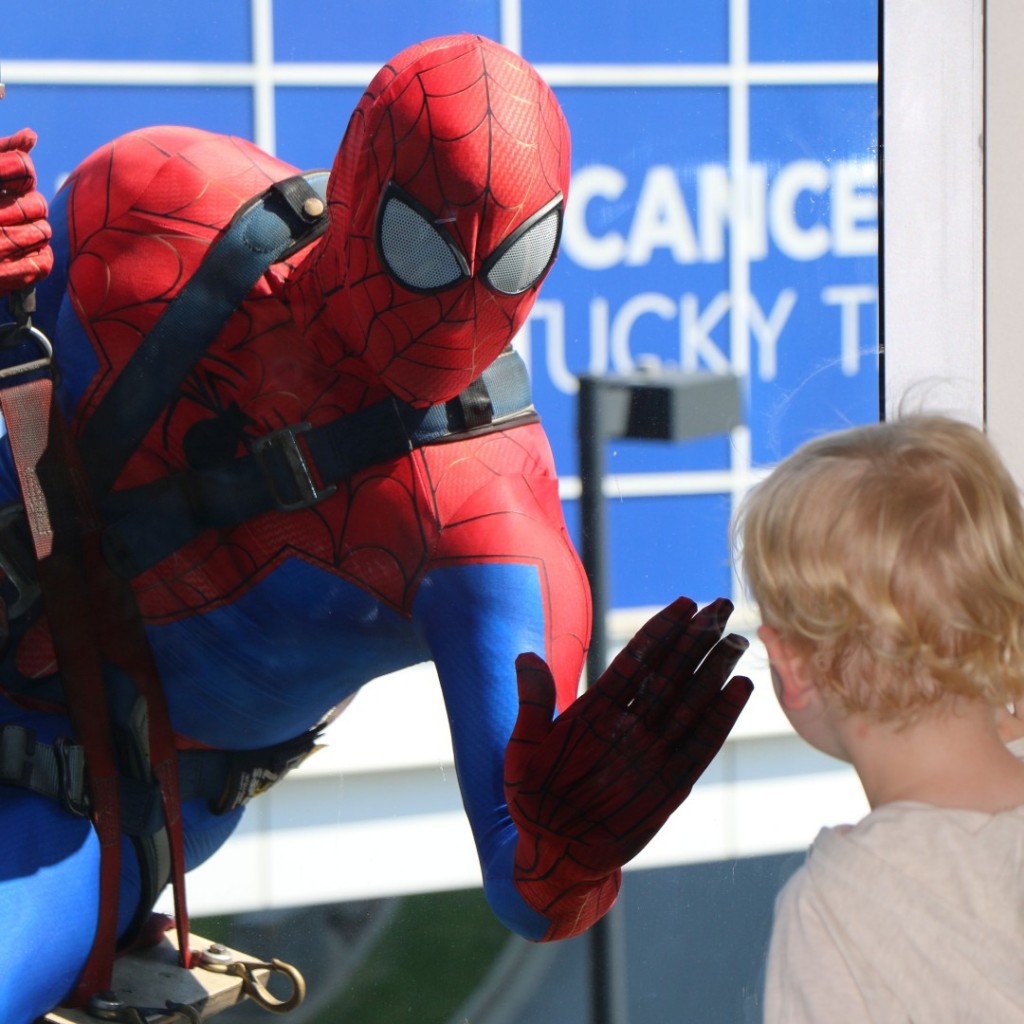 Spiderman visits Shriners Hospitals for Children Medical Center in Lexington 9-29-21