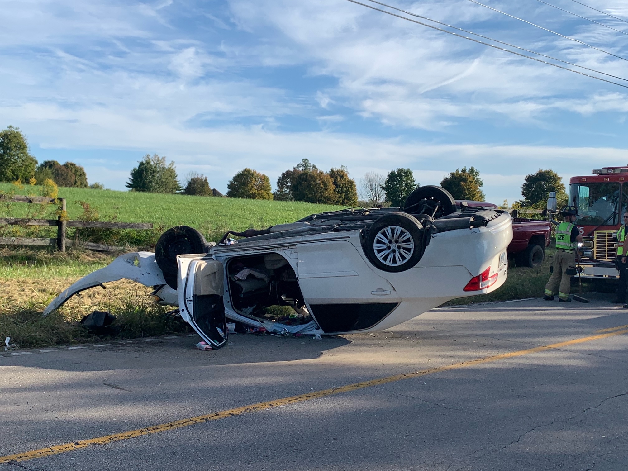 Two women escape serious injuries when car hits tree, flips - ABC