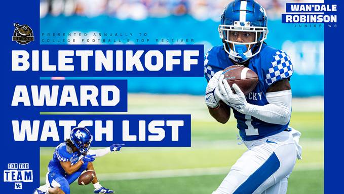 Wan'Dale Robinson added to Biletnikoff Award Watch List - ABC 36 News