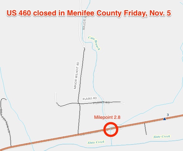 Us 460 Menifee Closure Nov 5 Original