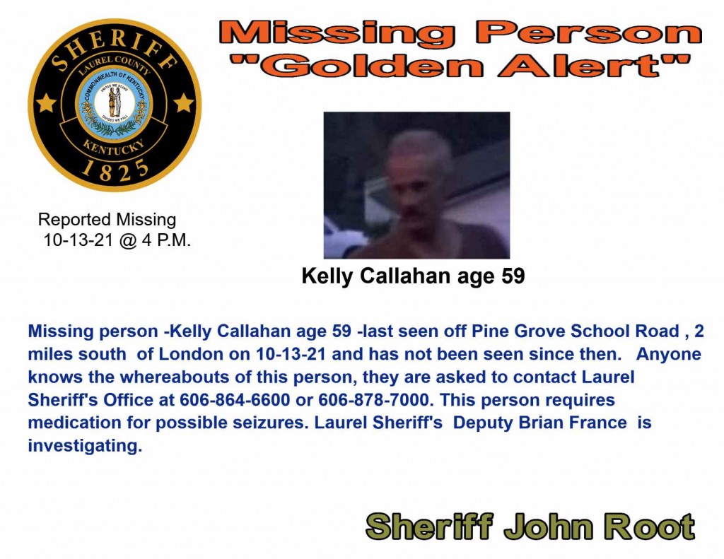 10 13 21 Reported Missing Person Kelly Callahan Fb 1139 Update Golden Alert