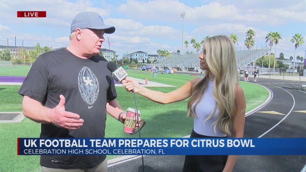 Sports: Coach Stoops Interview With Sara Cardona At Citrus Bowl