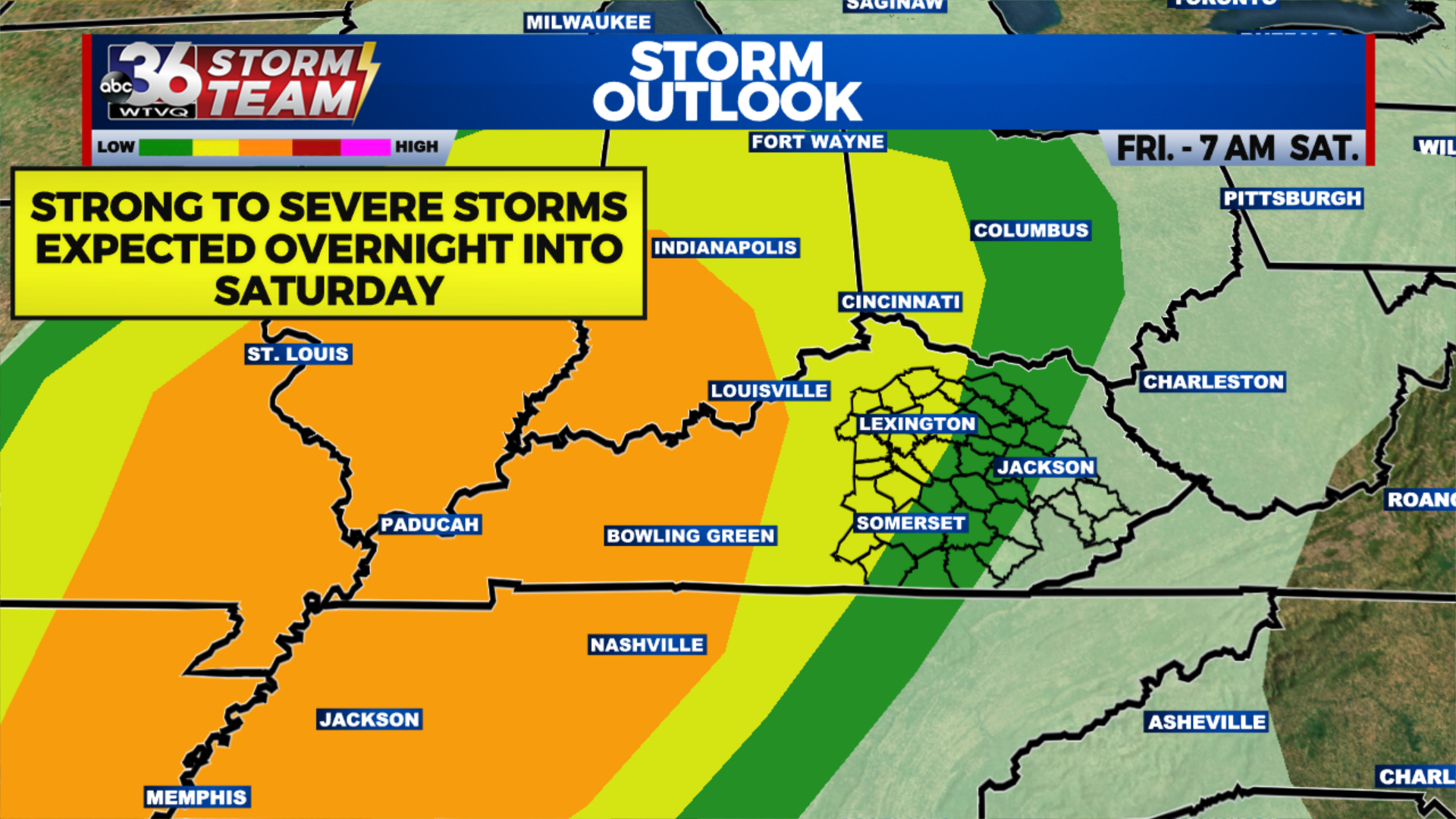 Strong to severe storms expected overnight Friday into Saturday morning ...