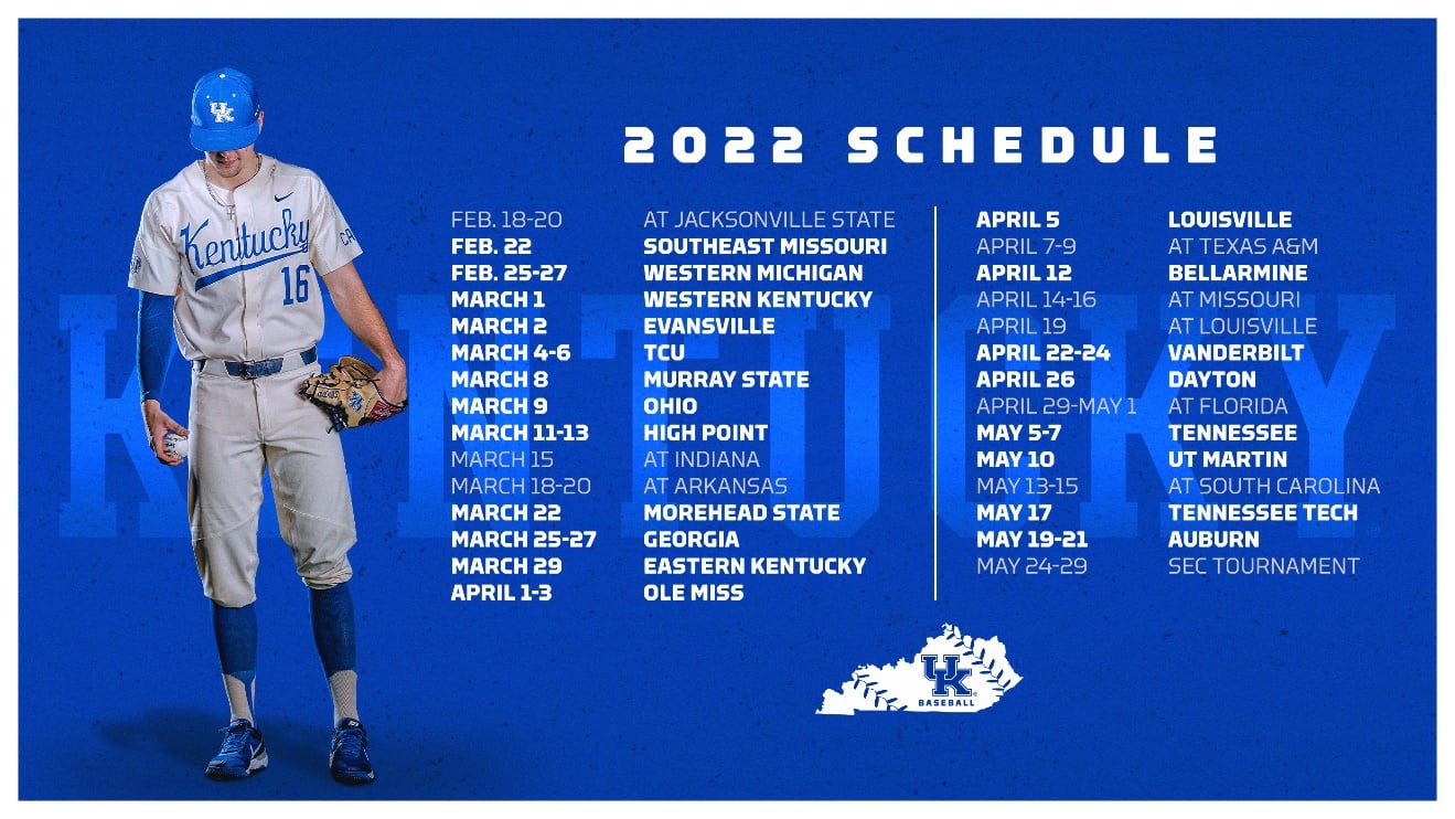 Mississippi State Baseball Schedule 2022 Uk Baseball Schedule Includes 22 Ncaa Teams - Abc 36 News