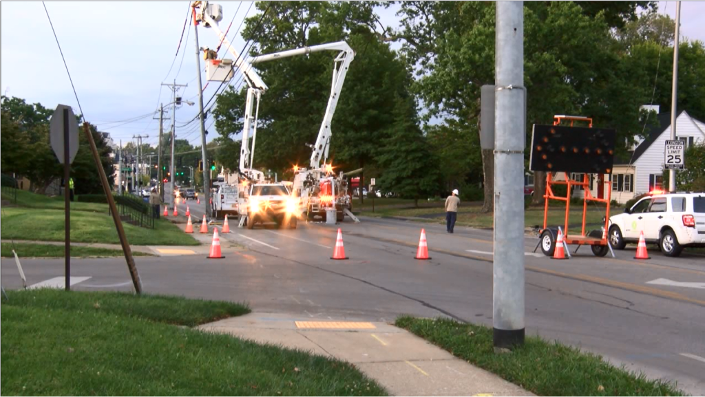 KU Crews Called To Fix Electric Pole After Crash On Tates Creek Road