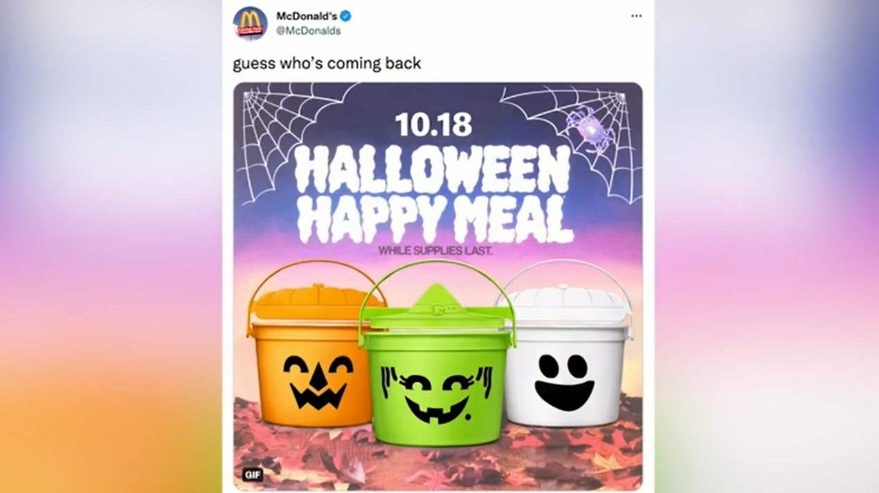 McDonald's Happy Meal Halloween pail returns