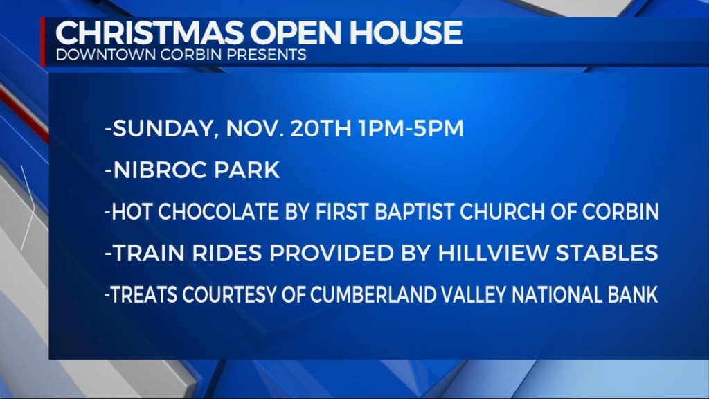 Corbin Christmas Open House Event 11/15/2022