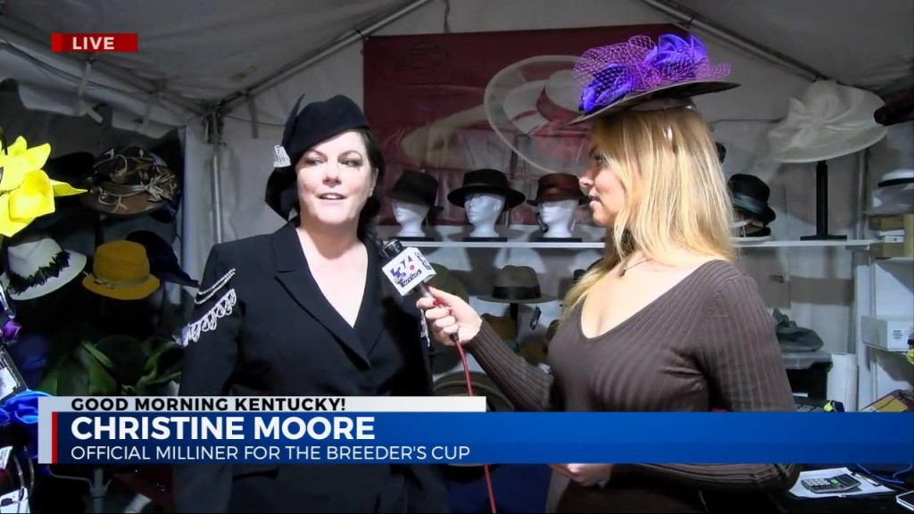 Breeders' Cup Fashion: Annie Brown With Official Milliner Christine Moore 11/4/2022
