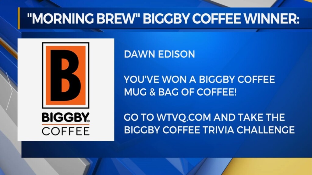 Morning Brew Biggby Coffee Winner Dawn Edison 3/3/2023