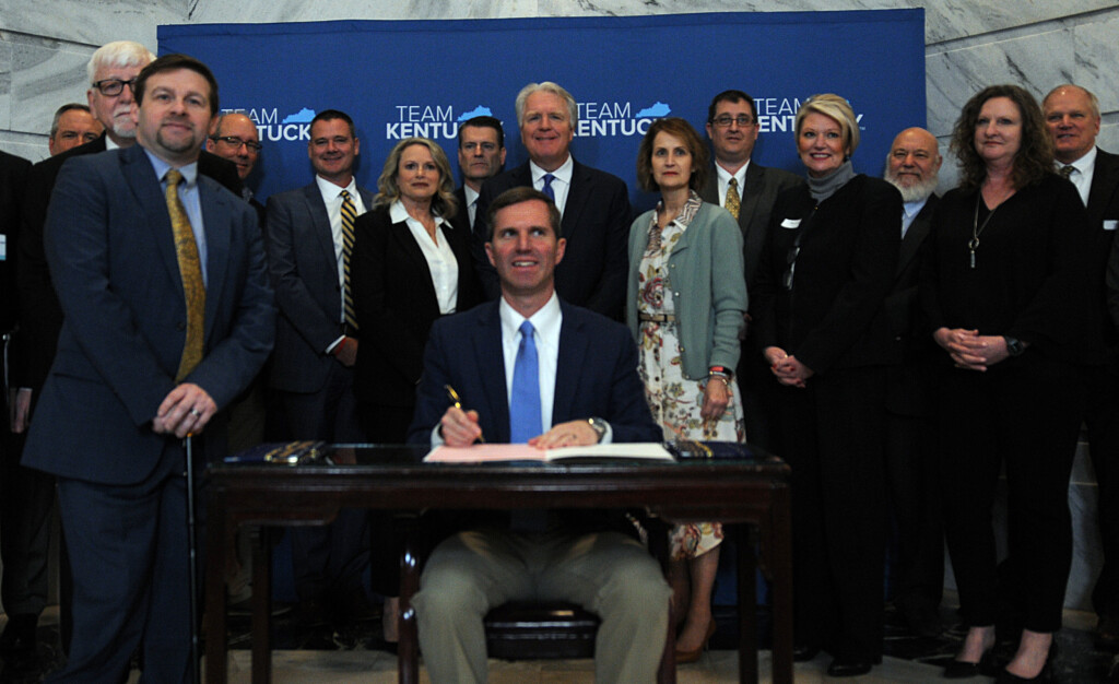 House Bill 75 signing with Gov. Andy Beshear