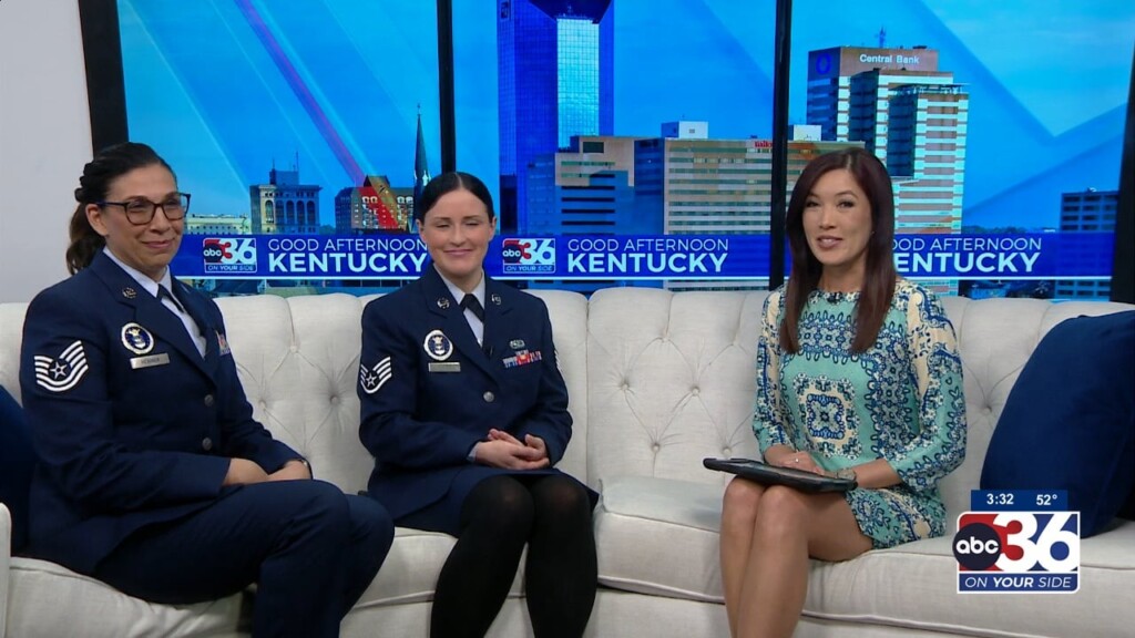 United States Air And Space Force Career Advisors Tsgt. Marcia Mckinon And Ssgt. Alexandria Woods