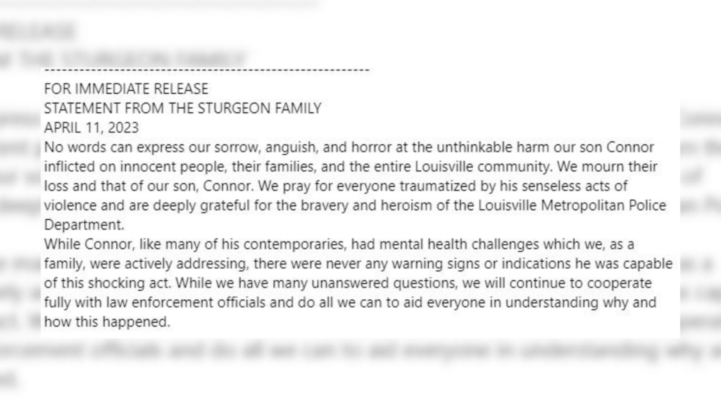Louisville mass shooting family statement