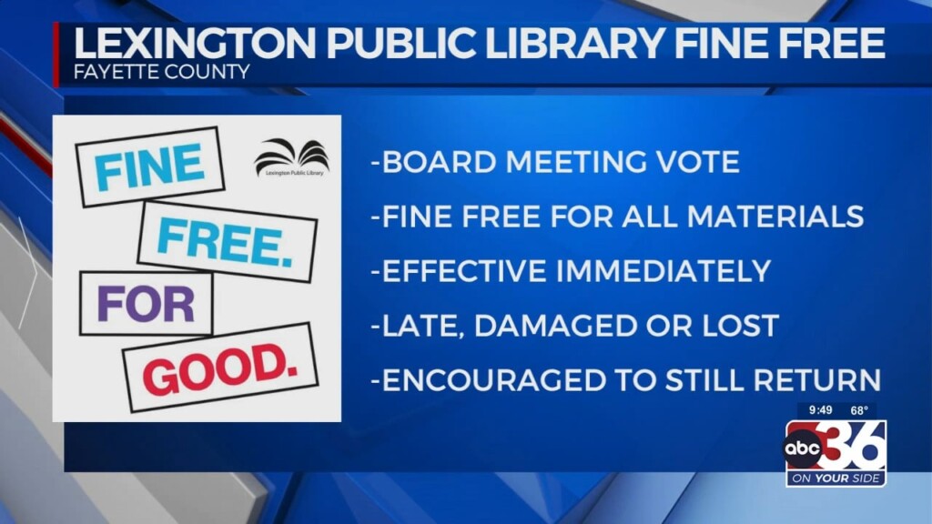 Lexington Public Libraries Are Now Fine Free With Anne Donworth 4/13/2023