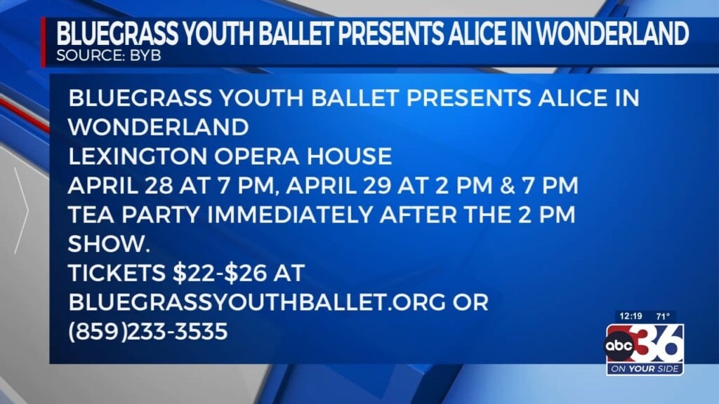 Bluegrass Youth Ballet Presents Alice In Wonderland With Adalhi Aranda & Kayla Chambers Reed As Queen Of Hearts 4/21/2023