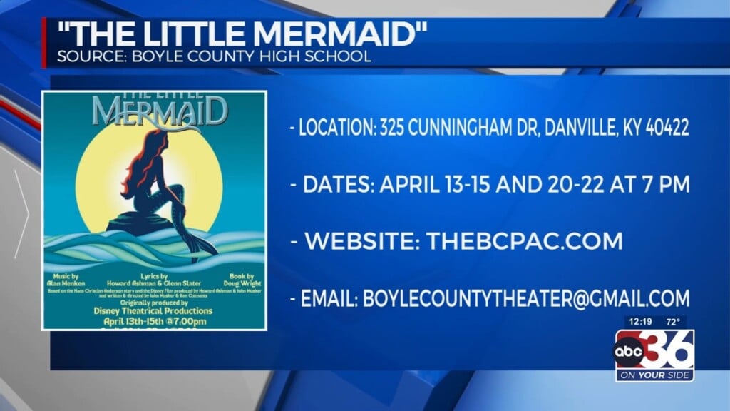 News At Noon Guest: Boyle County High School Presents "the Little Mermaid" 4/12/23