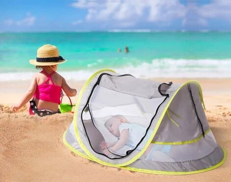 Portable Baby Beach Tent Upf 50 Sun Shelter Baby Outdoor Travel Bed Tent Infant Pop Up
