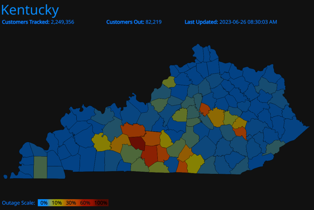 Kentucky Outage Map