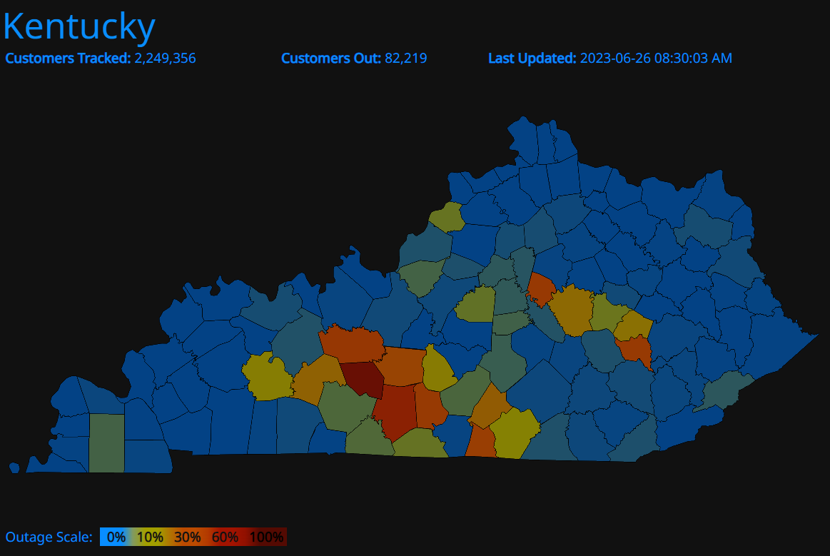 Thousands still without power after severe storms across Ky.